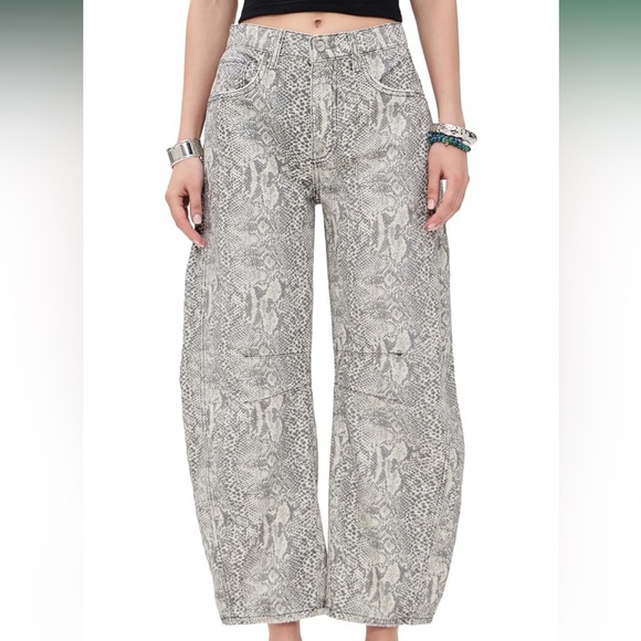 Free People Pants - We the free by free people good luck mid rise barrel jeans in Snake size 27